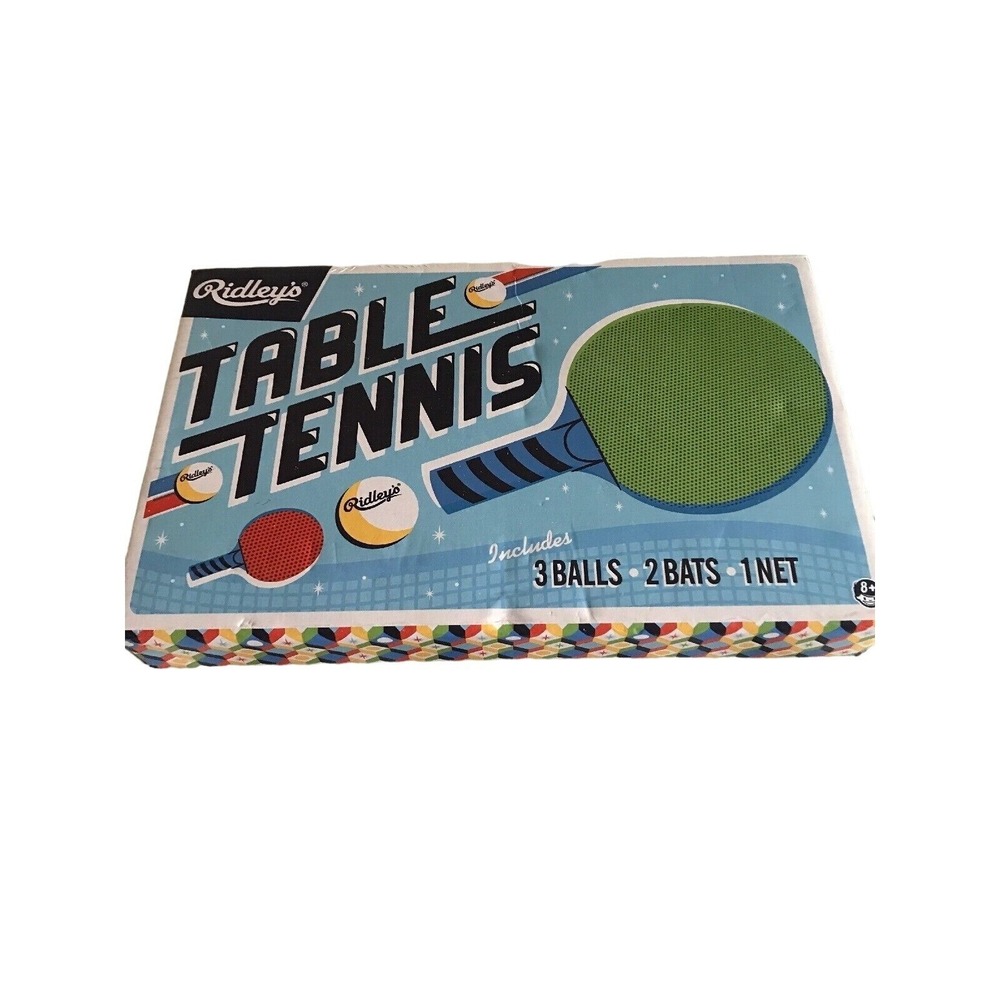 Ridley's Table Tennis Ping Pong Set Includes Balls Net Paddles NEW